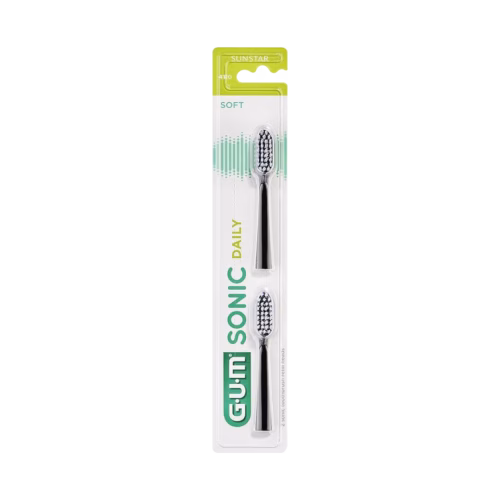GUM Sonic Daily Replacement Heads - Black