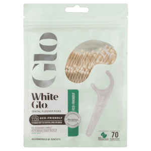 White Glo Eco‑Friendly Dental Floss Picks – 70 Pack